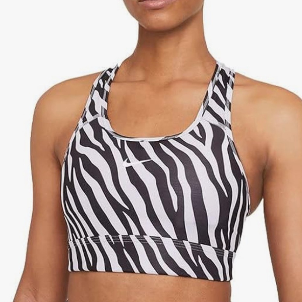 Nike Icon Clash Zebra Sports Bra NWT Size XS